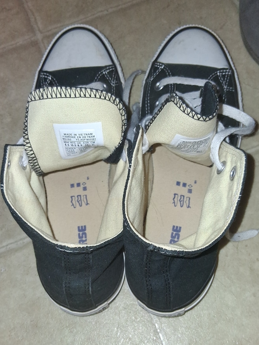 Men's Black And White High Top CONVERSE All STAR